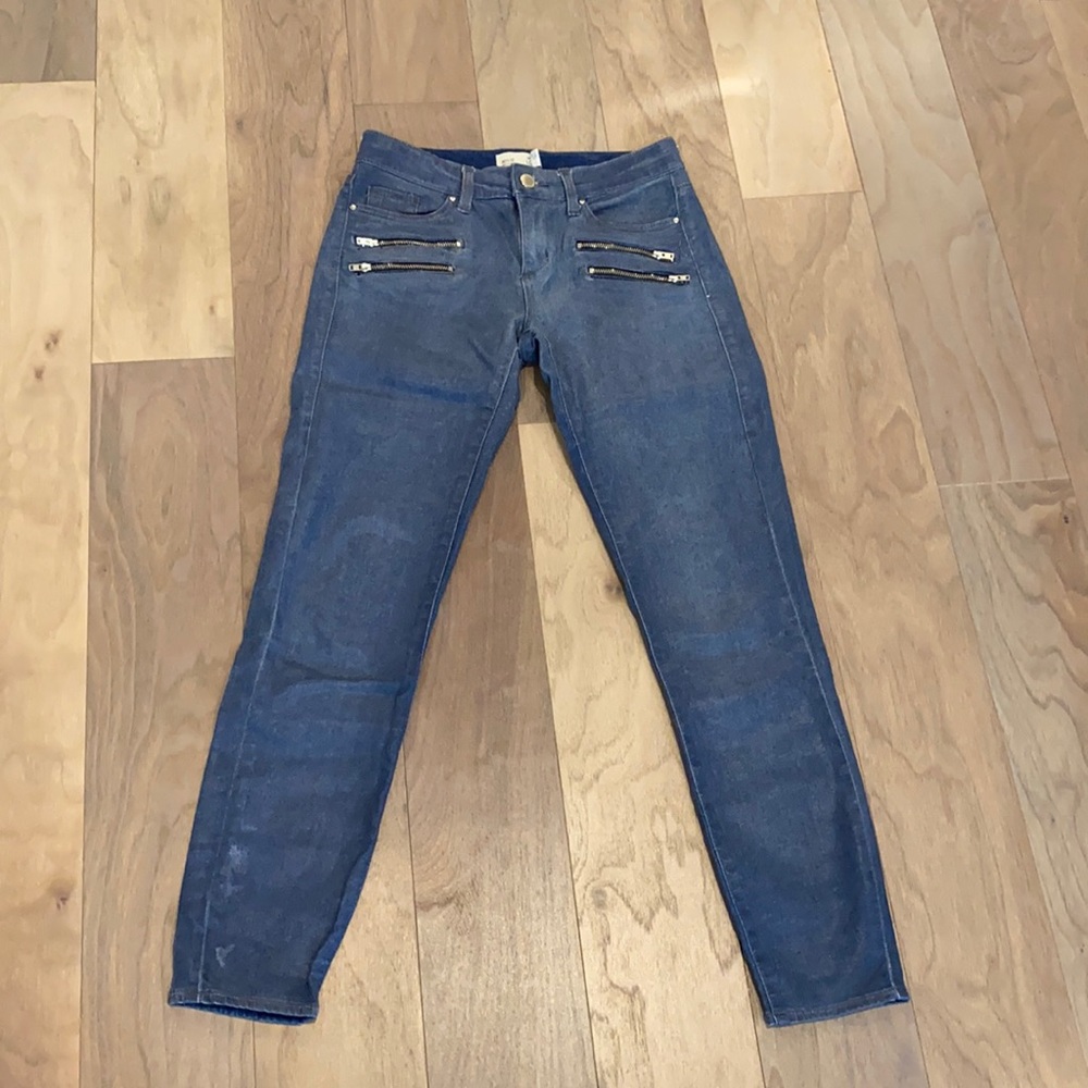TopShop Moto Low Rise Leigh Coated Jean
